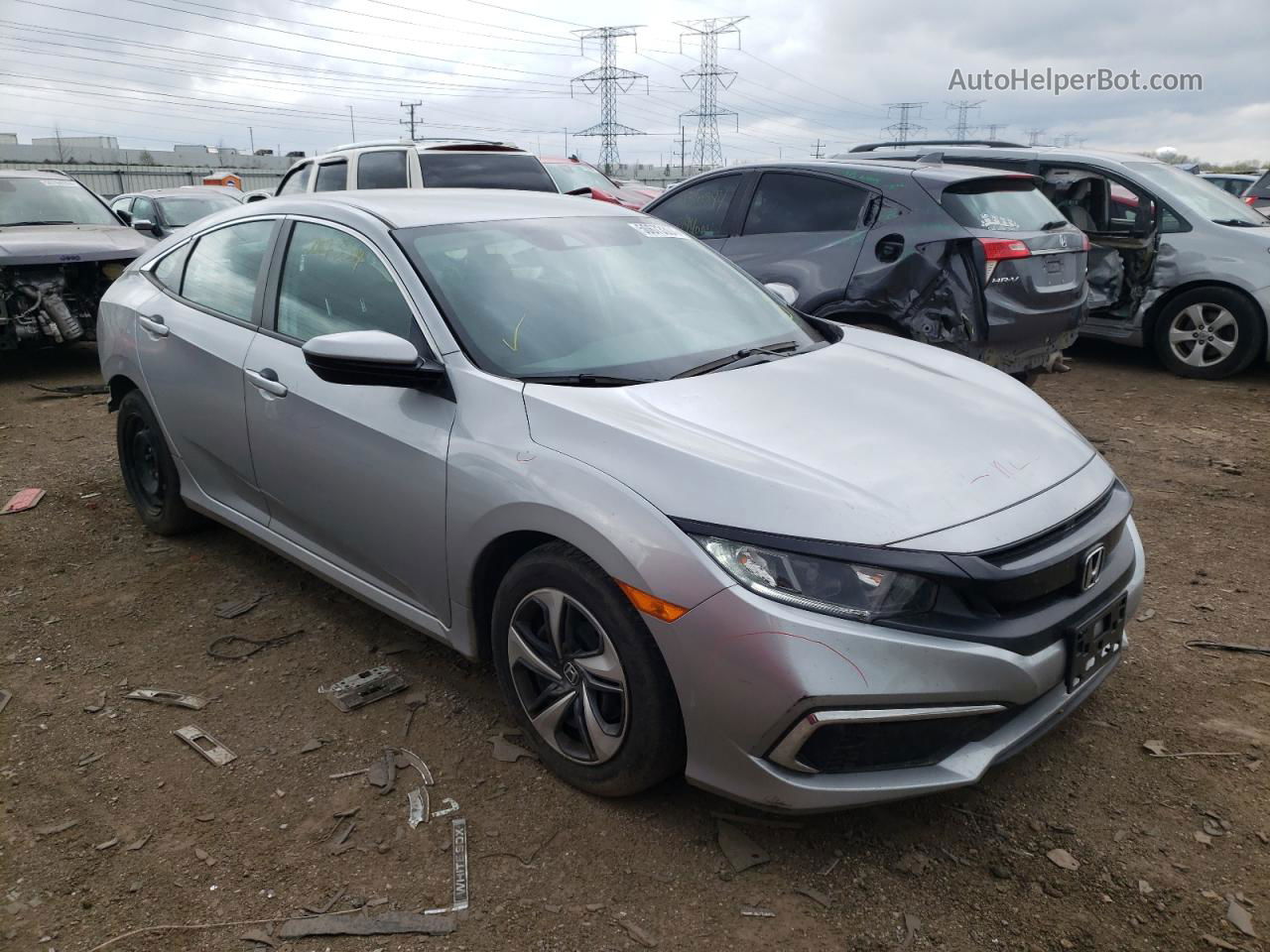 2020 Honda Civic Lx Серебряный vin: 2HGFC2F64LH516873