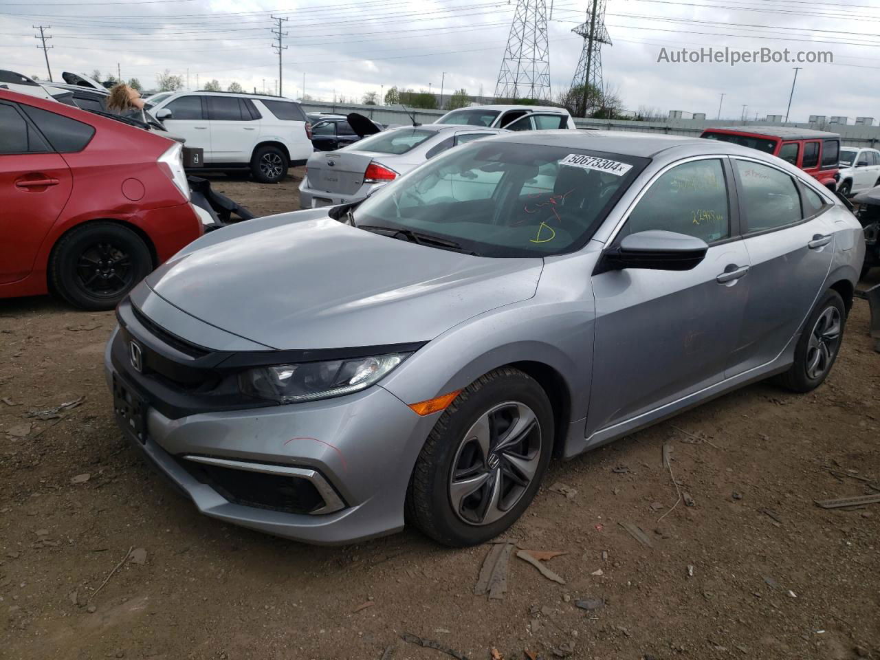 2020 Honda Civic Lx Серебряный vin: 2HGFC2F64LH516873