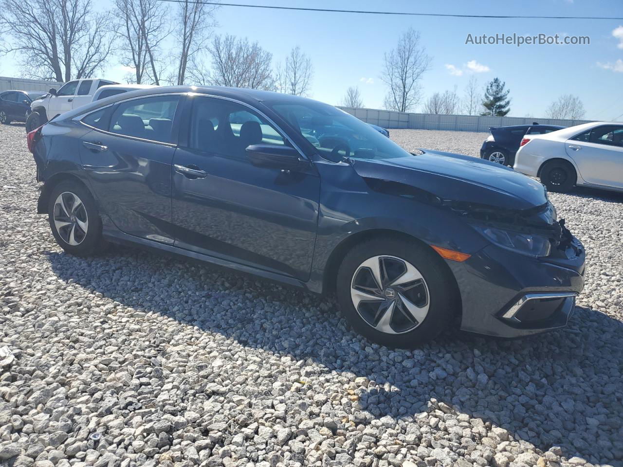 2020 Honda Civic Lx Синий vin: 2HGFC2F64LH548450