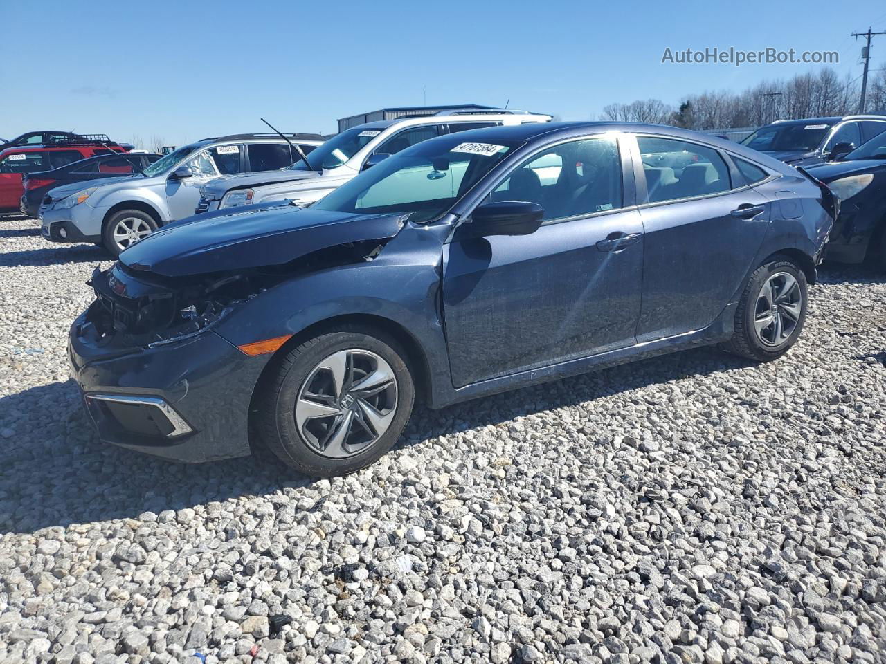 2020 Honda Civic Lx Blue vin: 2HGFC2F64LH548450