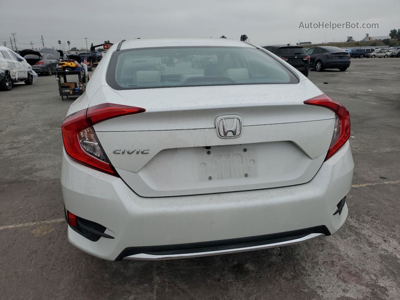 2020 Honda Civic Lx White vin: 2HGFC2F64LH555463