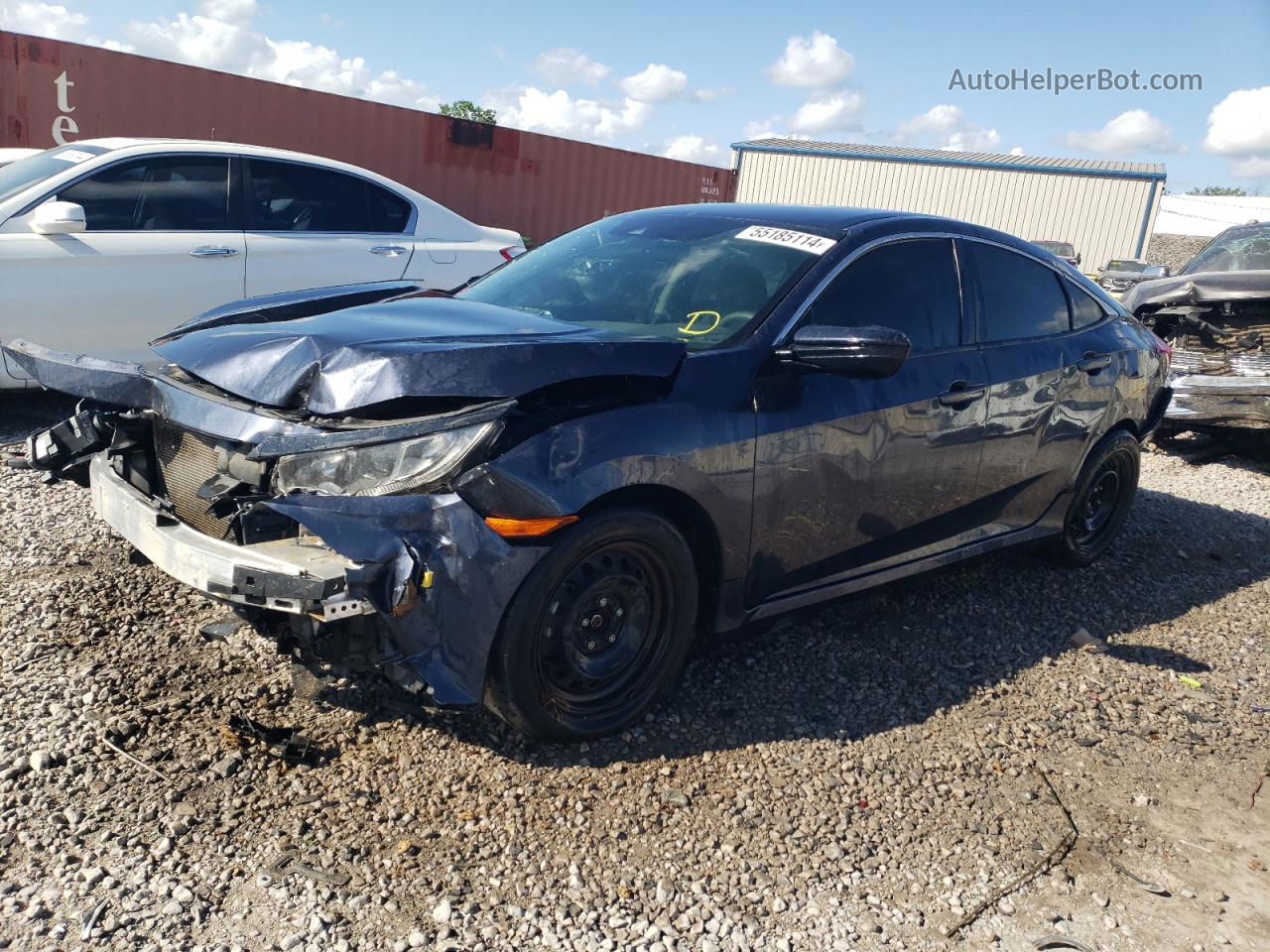 2020 Honda Civic Lx Blue vin: 2HGFC2F64LH559805