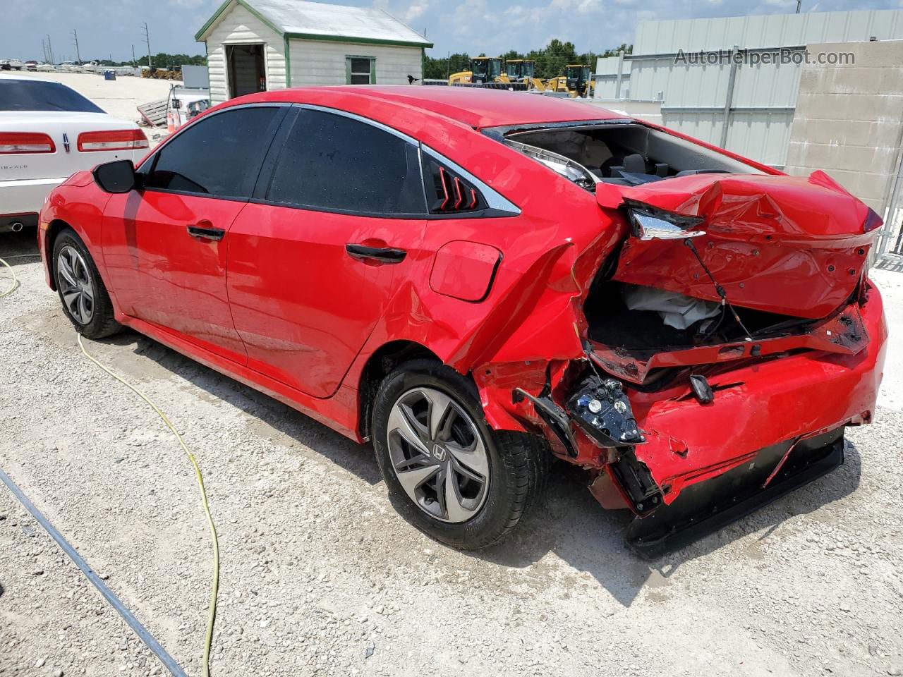 2019 Honda Civic Lx Red vin: 2HGFC2F65KH542798