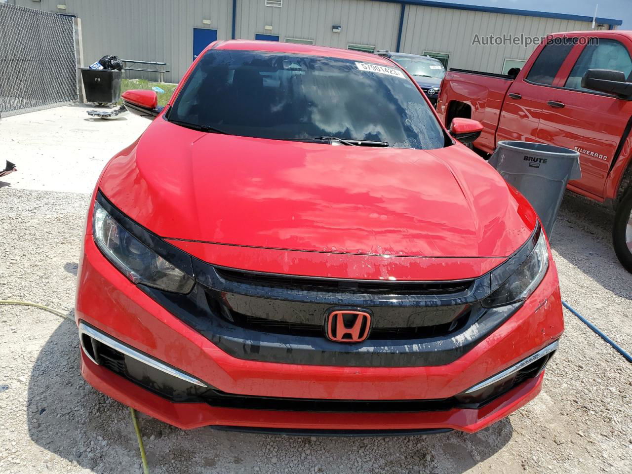 2019 Honda Civic Lx Red vin: 2HGFC2F65KH542798