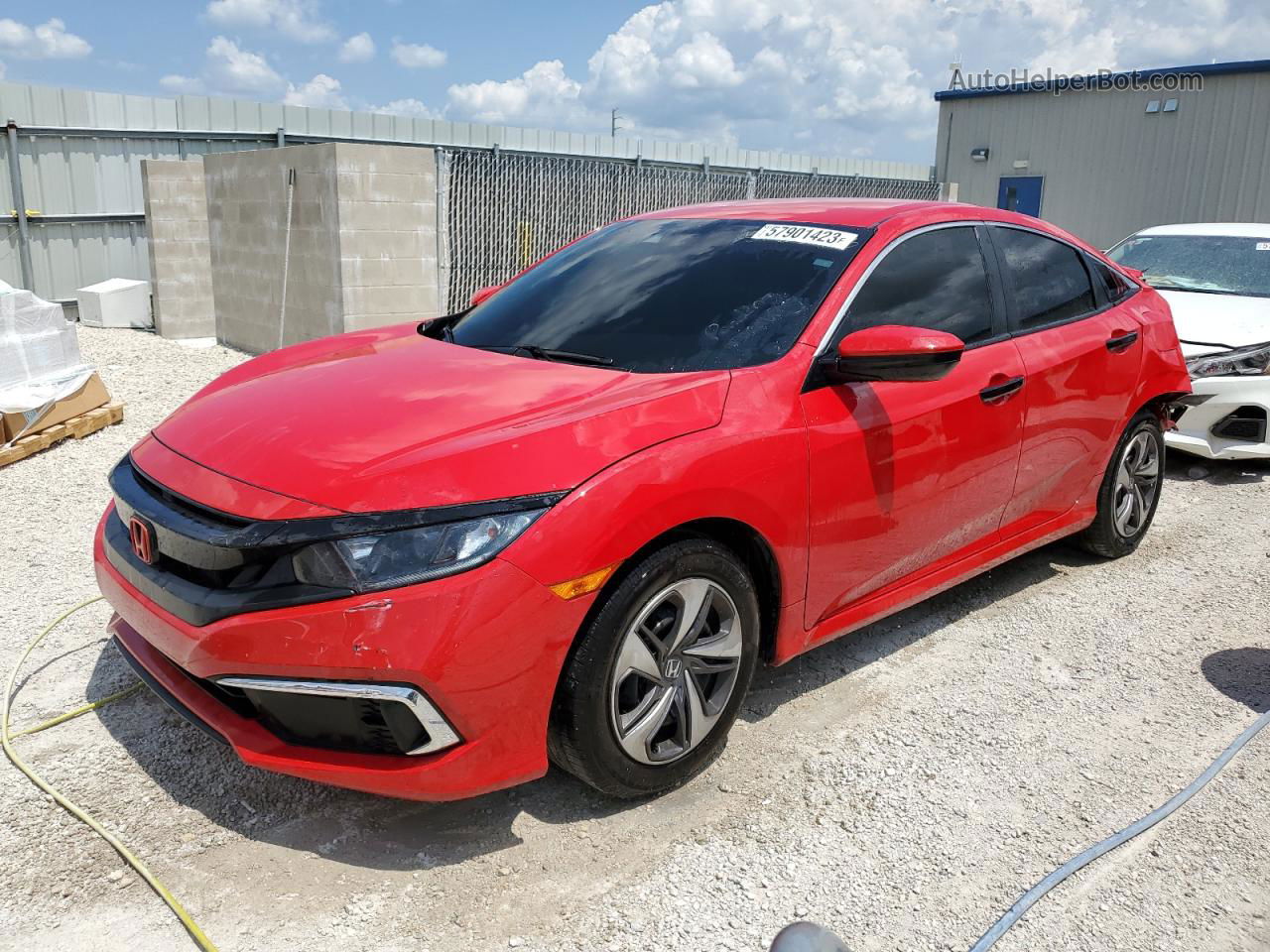 2019 Honda Civic Lx Красный vin: 2HGFC2F65KH542798