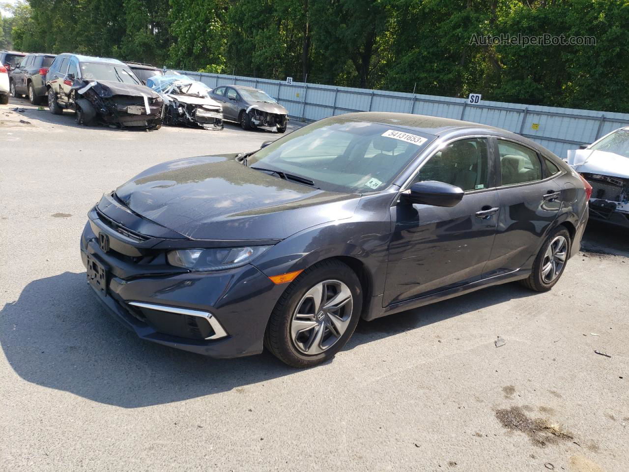 2019 Honda Civic Lx Угольный vin: 2HGFC2F65KH586901