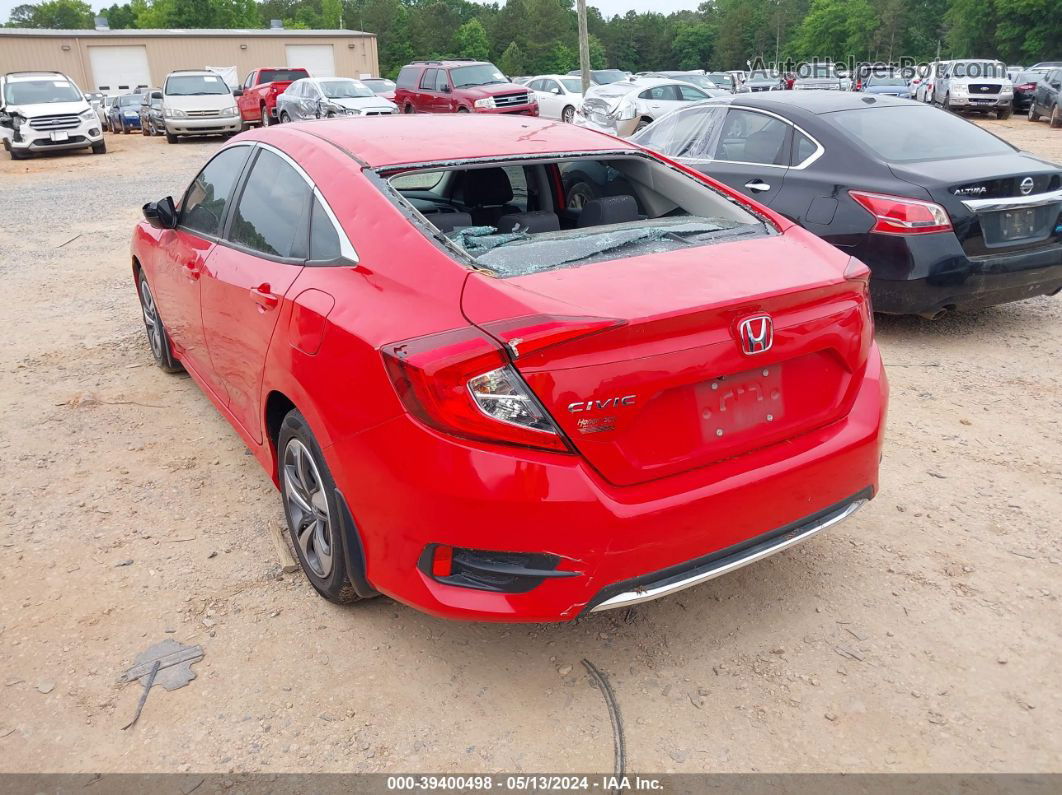 2019 Honda Civic Lx Red vin: 2HGFC2F65KH587952