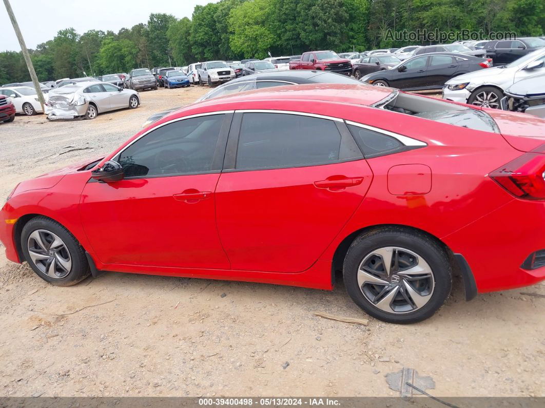 2019 Honda Civic Lx Red vin: 2HGFC2F65KH587952