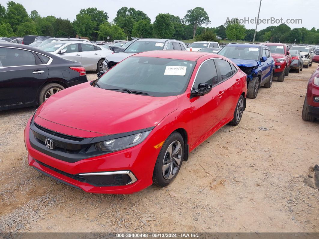 2019 Honda Civic Lx Red vin: 2HGFC2F65KH587952