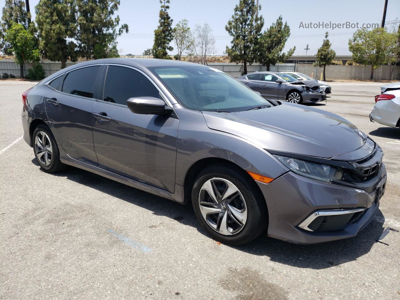 2020 Honda Civic Lx Gray vin: 2HGFC2F65LH507177