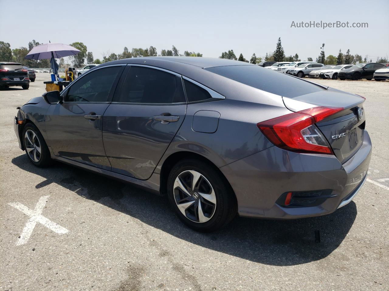 2020 Honda Civic Lx Gray vin: 2HGFC2F65LH507177