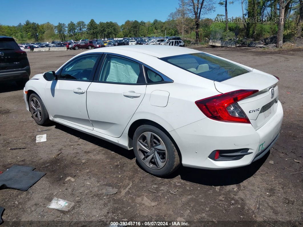 2020 Honda Civic Lx White vin: 2HGFC2F65LH575527