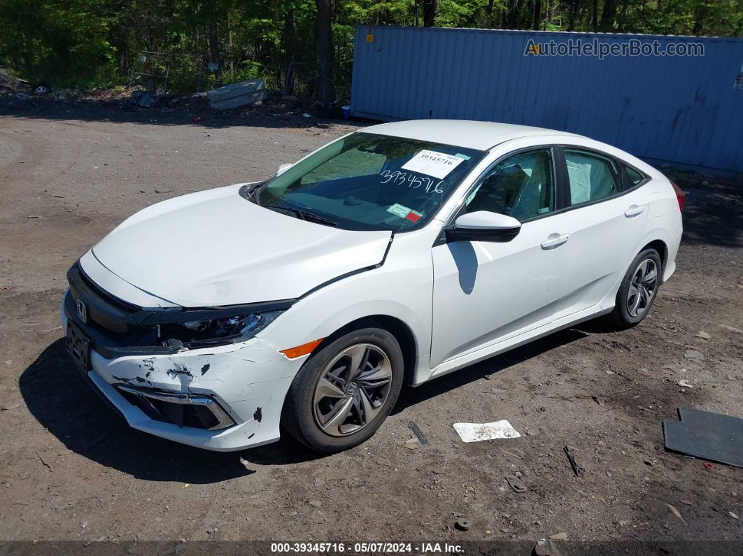 2020 Honda Civic Lx White vin: 2HGFC2F65LH575527