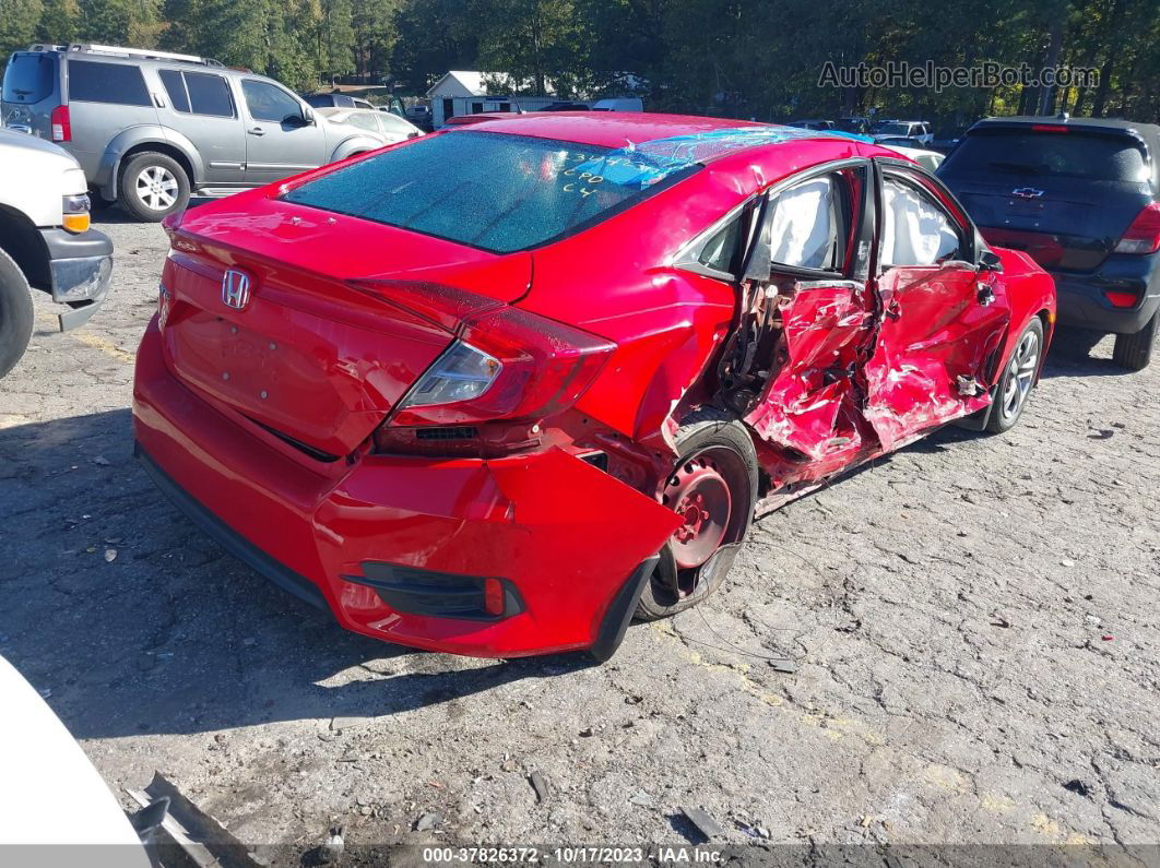 2017 Honda Civic Lx Red vin: 2HGFC2F66HH507518