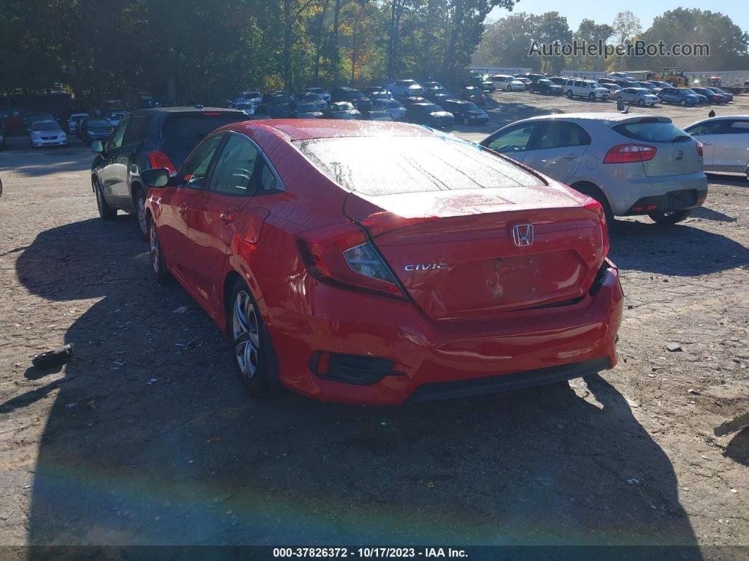 2017 Honda Civic Lx Red vin: 2HGFC2F66HH507518