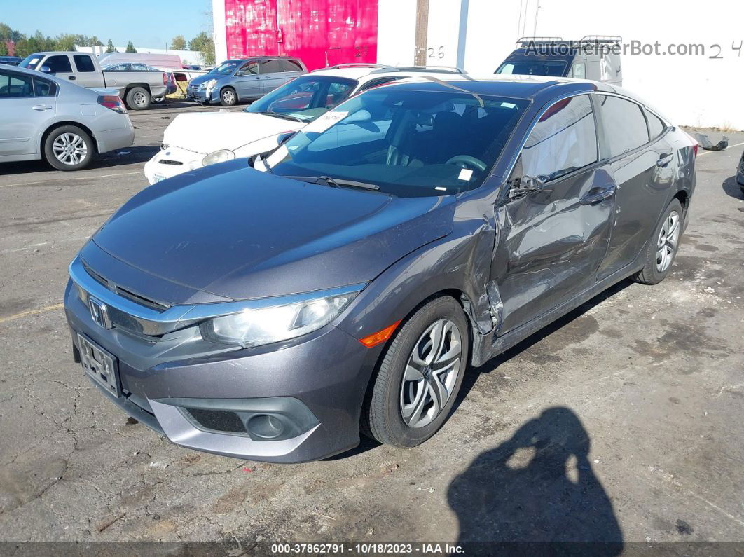 2017 Honda Civic Lx Gray vin: 2HGFC2F66HH541006