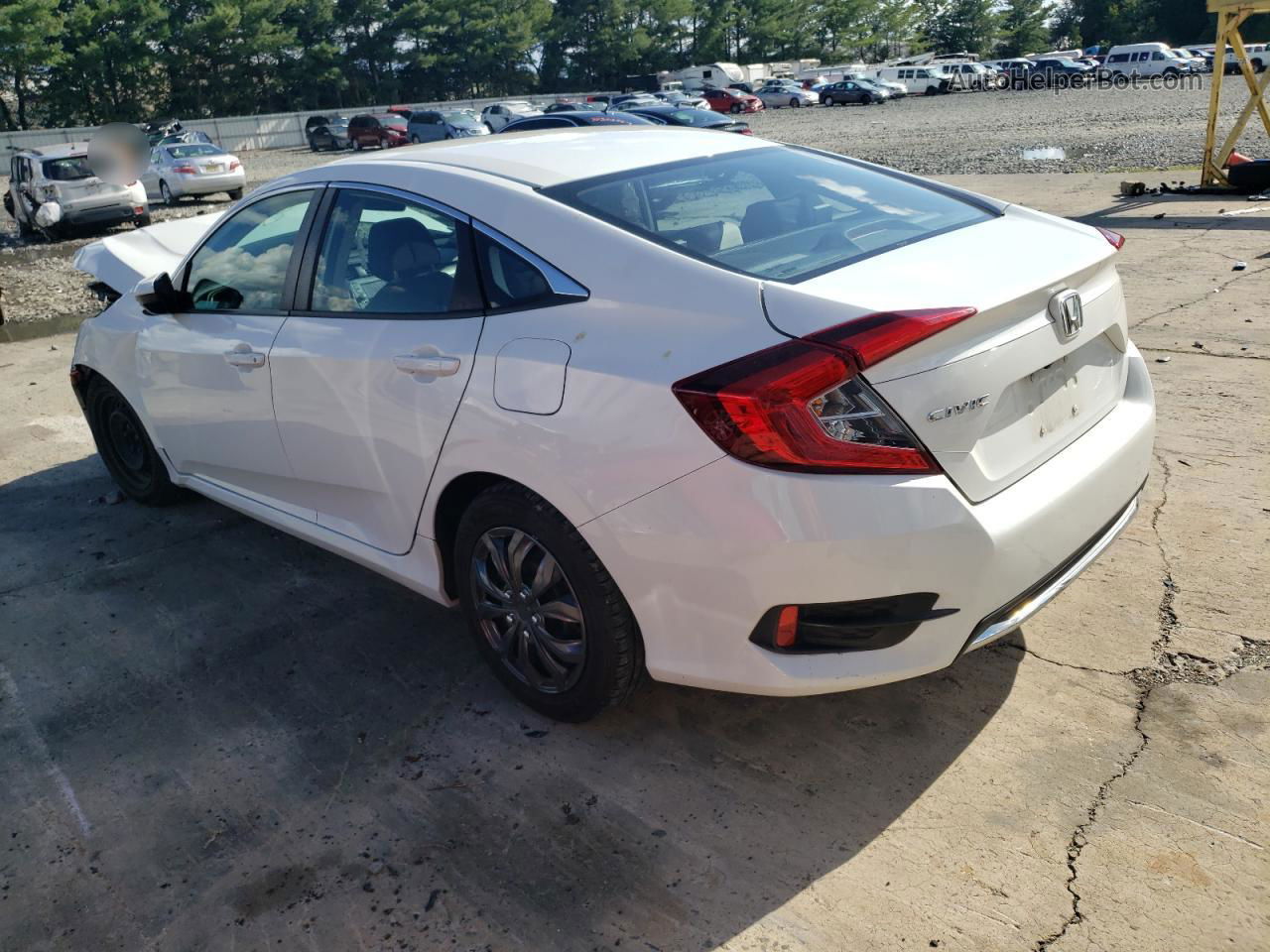 2019 Honda Civic Lx Белый vin: 2HGFC2F66KH508403