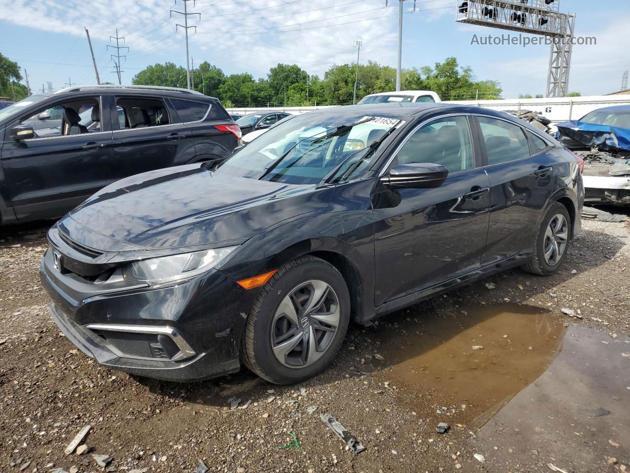 2019 Honda Civic Lx Black vin: 2HGFC2F66KH512449