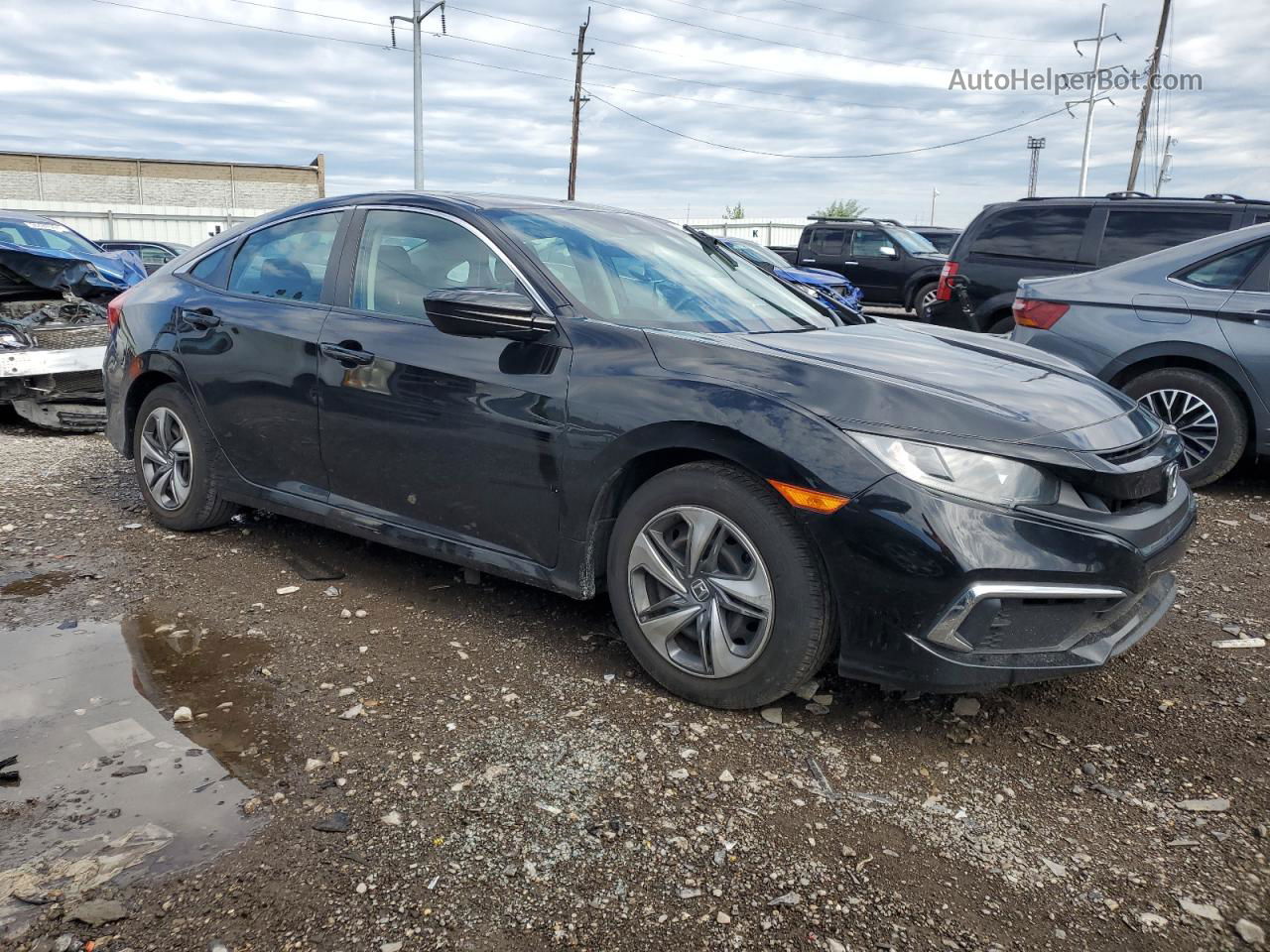 2019 Honda Civic Lx Черный vin: 2HGFC2F66KH512449