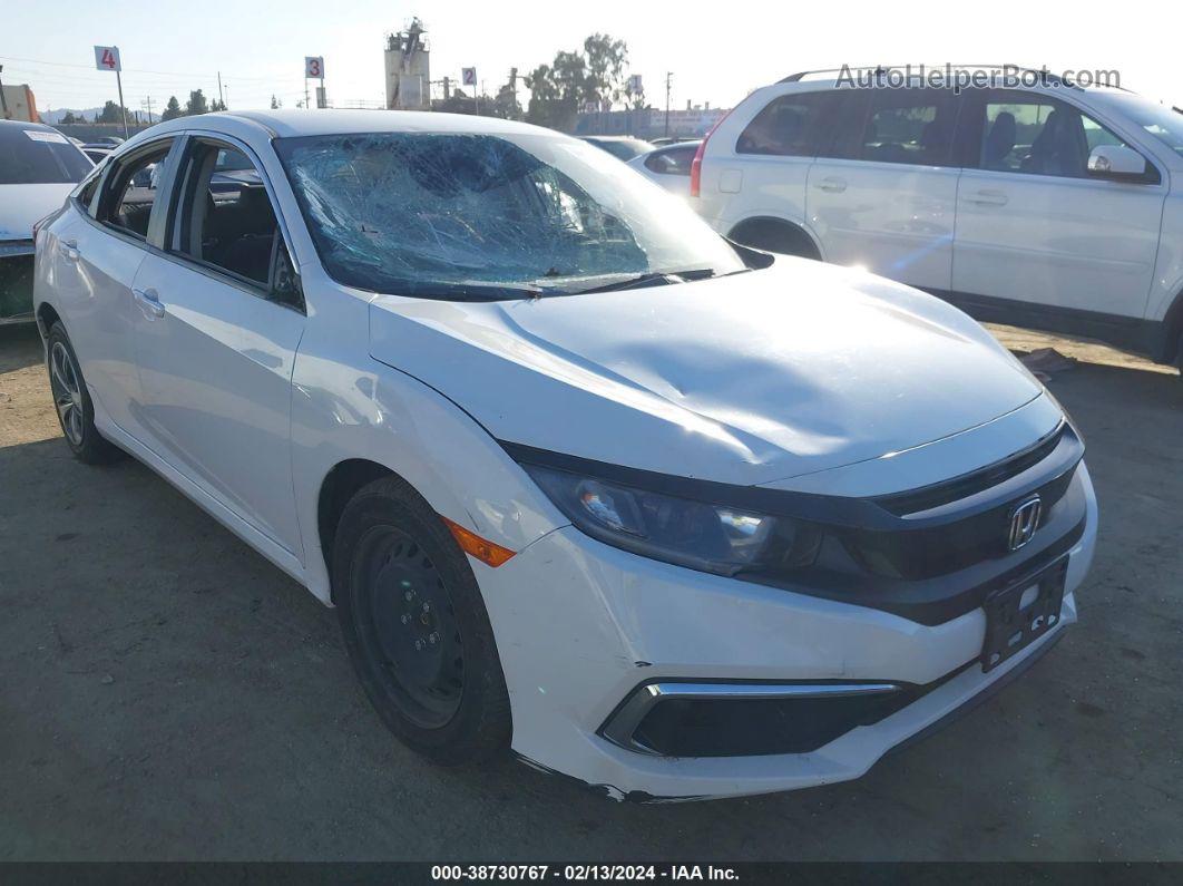 2019 Honda Civic Lx White vin: 2HGFC2F66KH539697