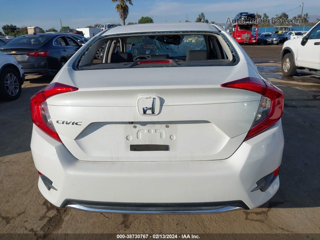 2019 Honda Civic Lx White vin: 2HGFC2F66KH539697