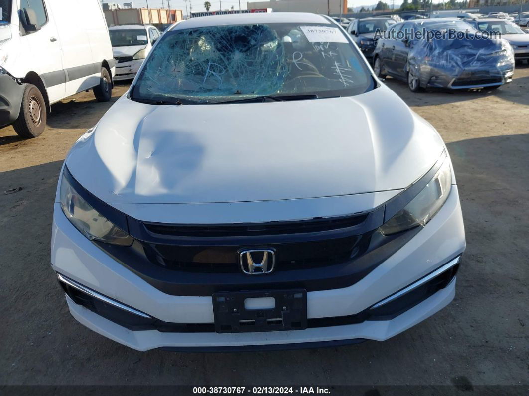 2019 Honda Civic Lx White vin: 2HGFC2F66KH539697