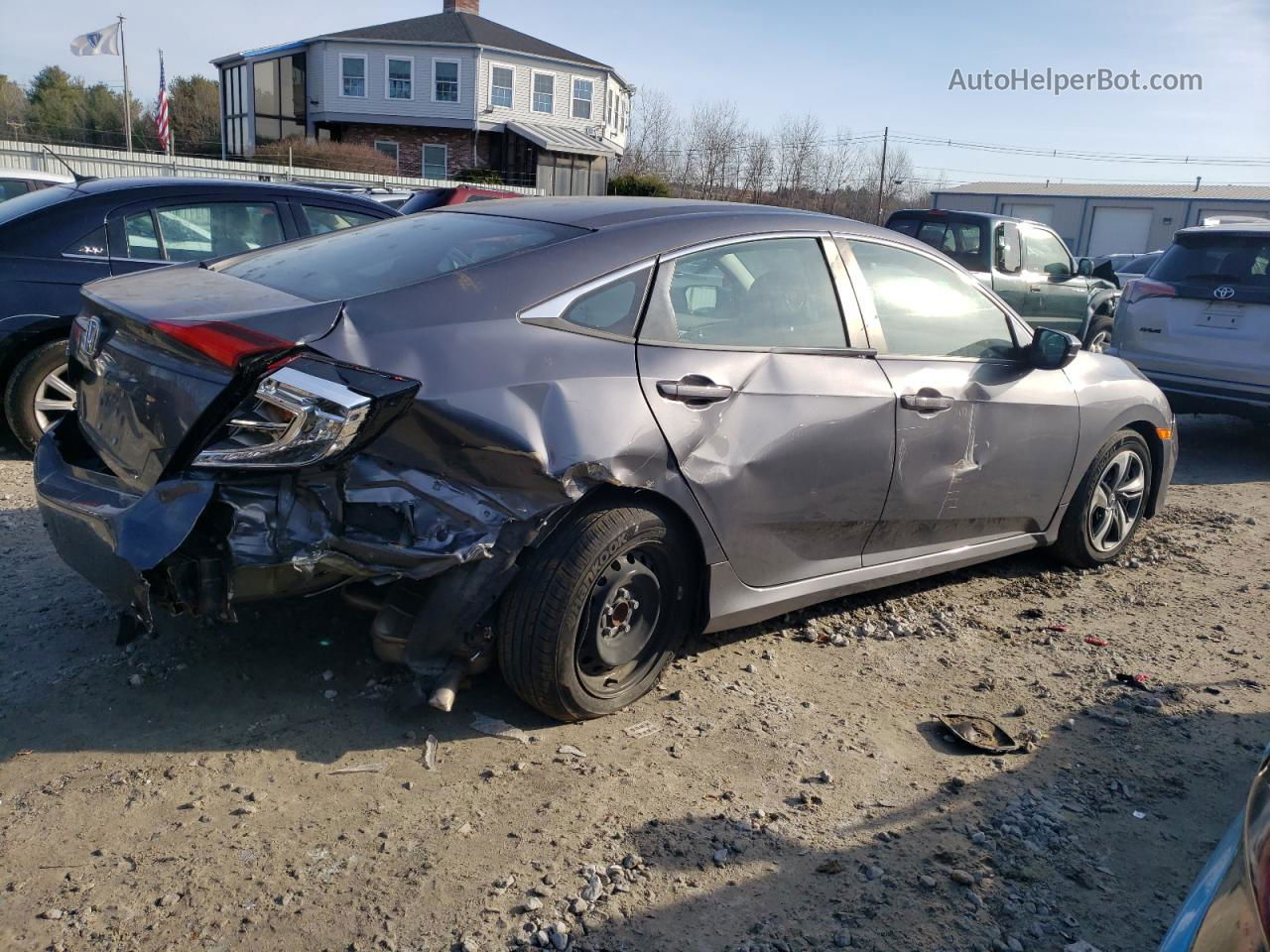 2019 Honda Civic Lx Gray vin: 2HGFC2F66KH557696