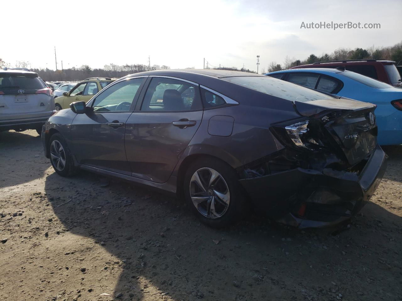 2019 Honda Civic Lx Gray vin: 2HGFC2F66KH557696