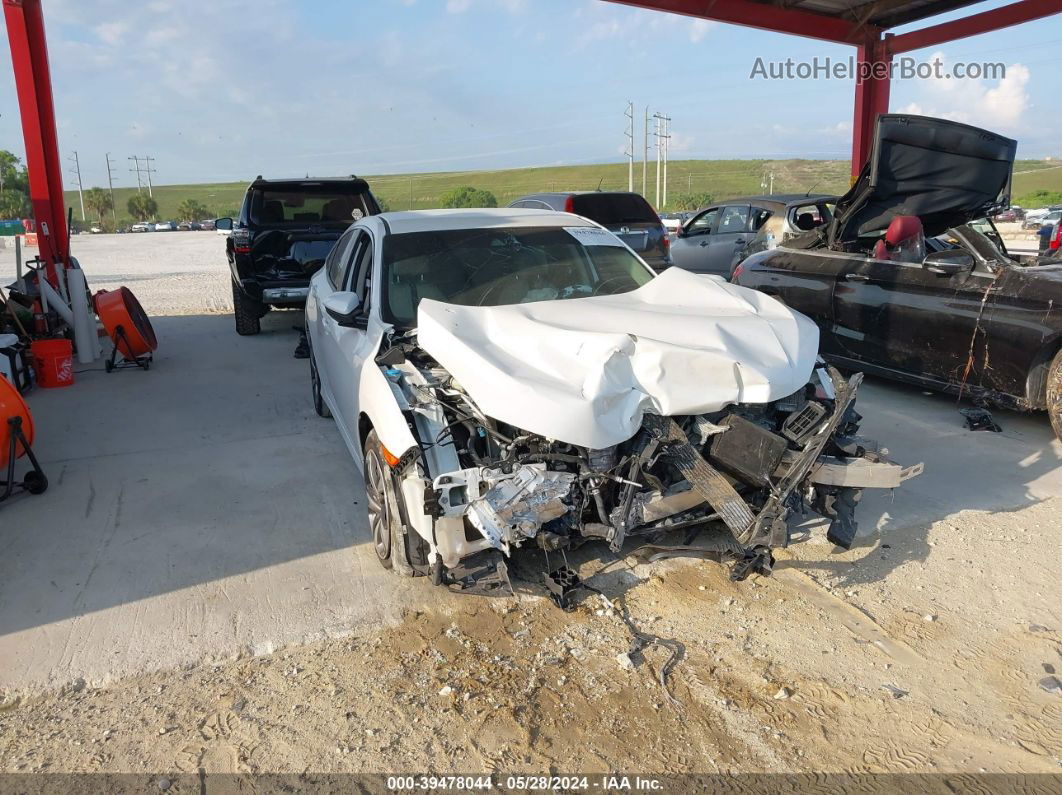 2019 Honda Civic Lx White vin: 2HGFC2F66KH587362