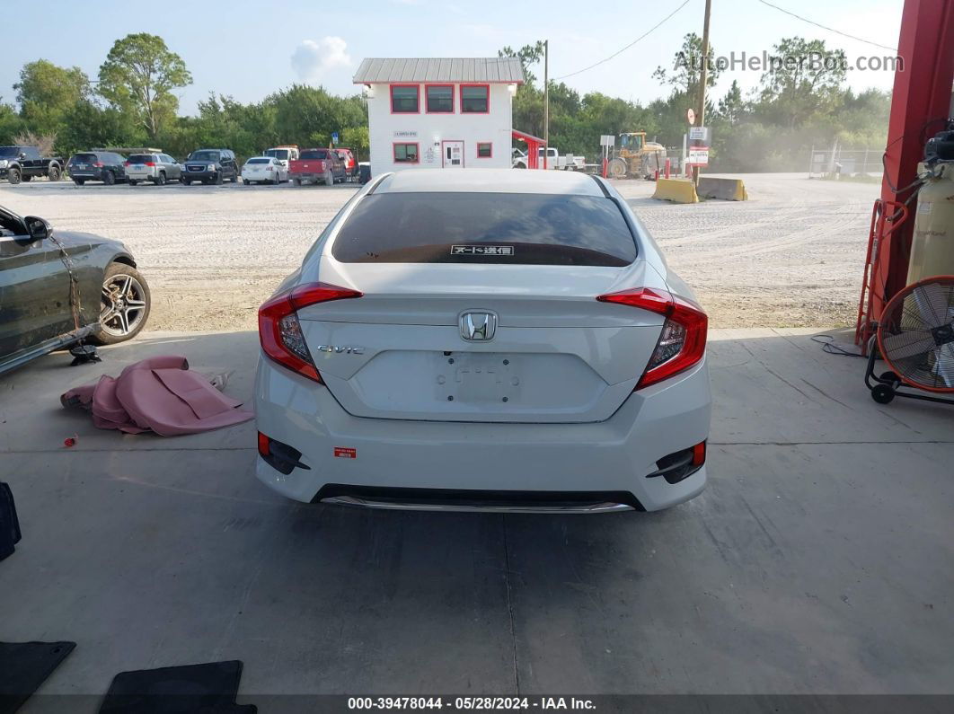 2019 Honda Civic Lx White vin: 2HGFC2F66KH587362