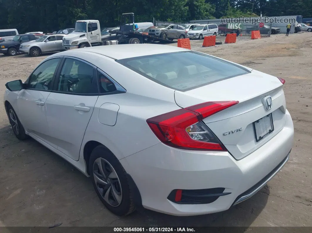 2020 Honda Civic Lx White vin: 2HGFC2F66LH507575