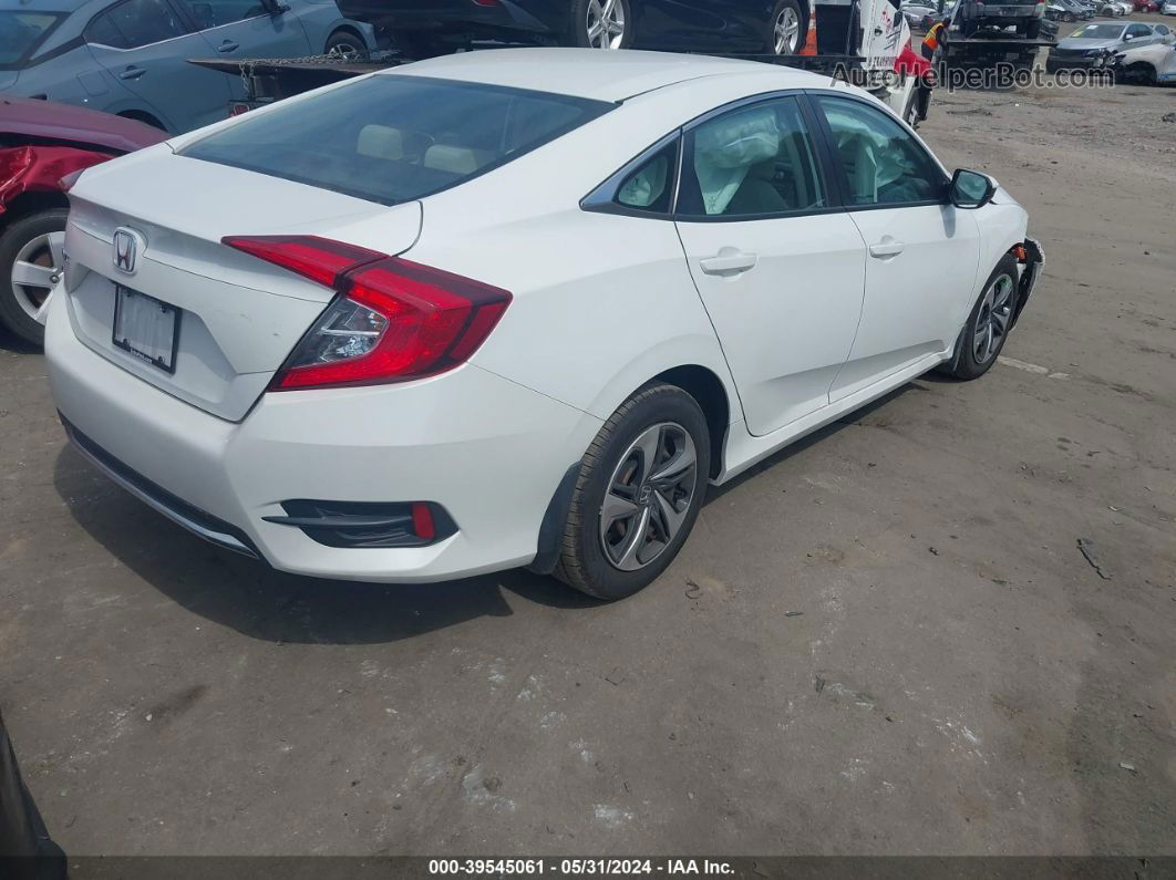 2020 Honda Civic Lx White vin: 2HGFC2F66LH507575