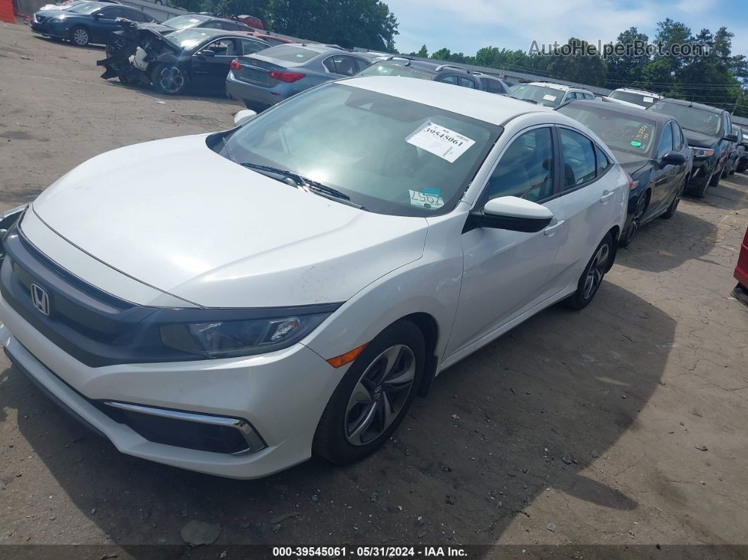 2020 Honda Civic Lx White vin: 2HGFC2F66LH507575