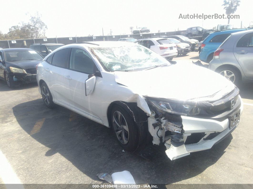 2020 Honda Civic Sedan Lx White vin: 2HGFC2F66LH515885