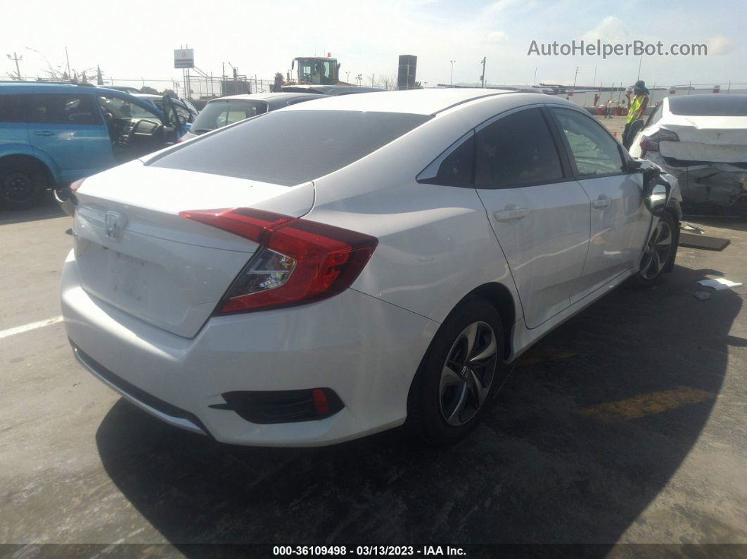 2020 Honda Civic Sedan Lx White vin: 2HGFC2F66LH515885