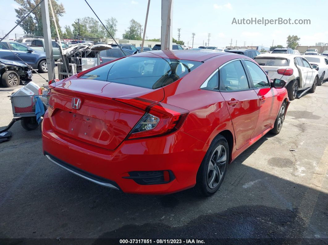 2019 Honda Civic Sedan Lx Red vin: 2HGFC2F67KH501881