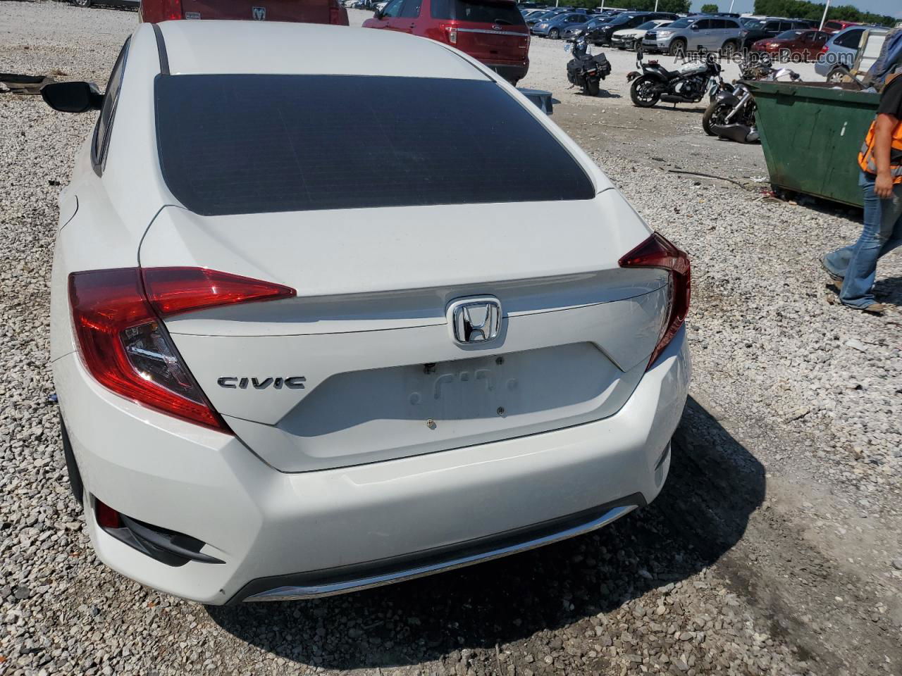 2019 Honda Civic Lx White vin: 2HGFC2F67KH507437