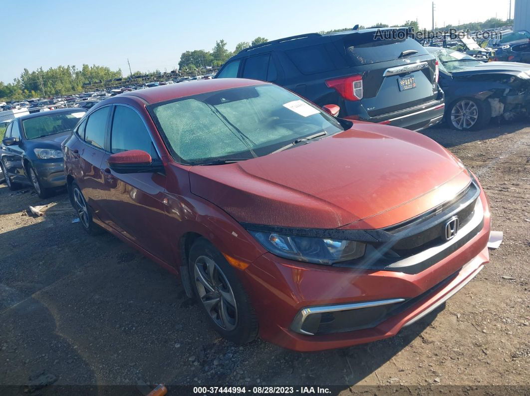 2019 Honda Civic Sedan Lx Orange vin: 2HGFC2F67KH526134