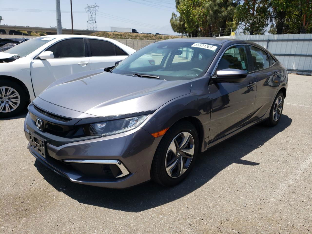 2020 Honda Civic Lx Gray vin: 2HGFC2F67LH534431