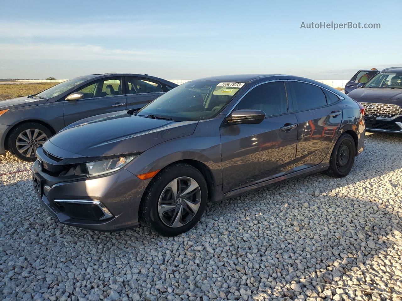 2020 Honda Civic Lx Gray vin: 2HGFC2F67LH551584