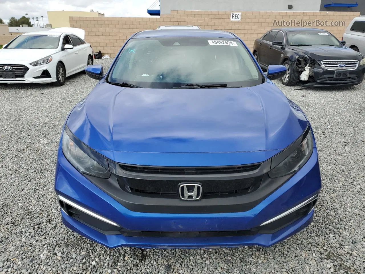 2020 Honda Civic Lx Blue vin: 2HGFC2F67LH558888