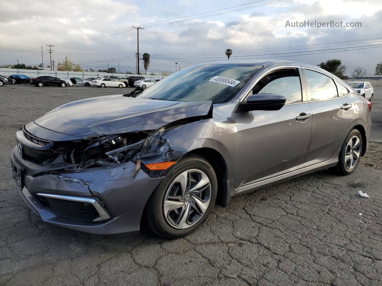 2020 Honda Civic Lx Gray vin: 2HGFC2F67LH590384