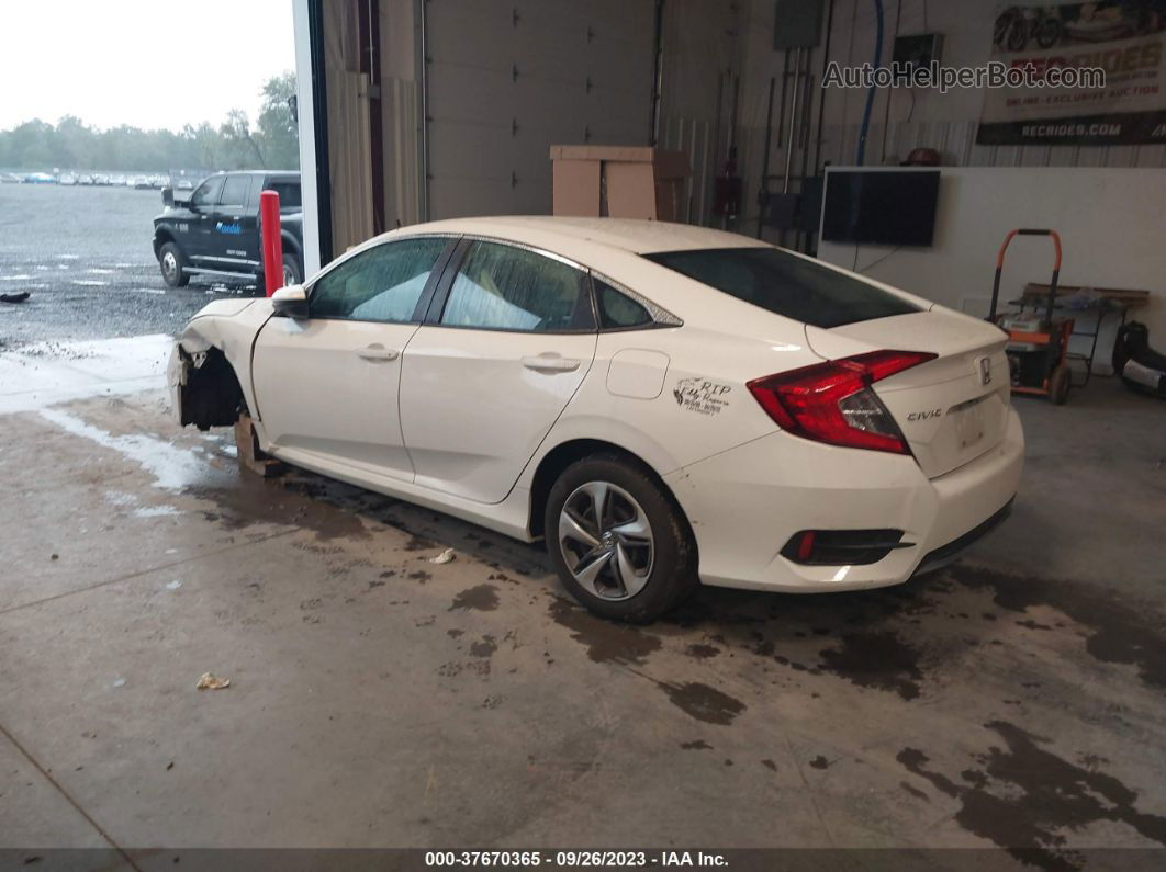 2019 Honda Civic Lx White vin: 2HGFC2F68KH529219