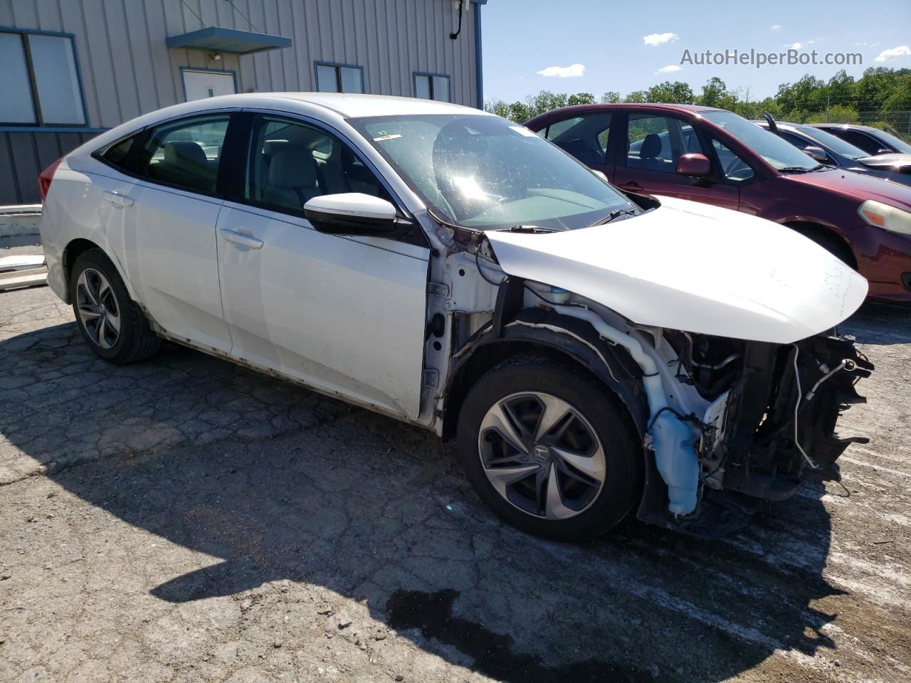 2019 Honda Civic Lx White vin: 2HGFC2F68KH547915