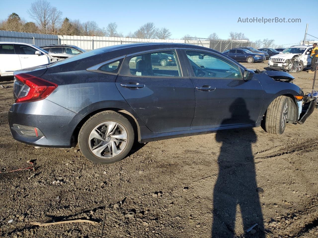 2019 Honda Civic Lx Gray vin: 2HGFC2F68KH574855