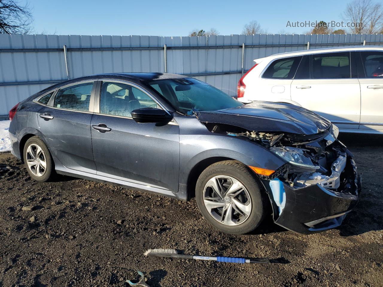 2019 Honda Civic Lx Gray vin: 2HGFC2F68KH574855