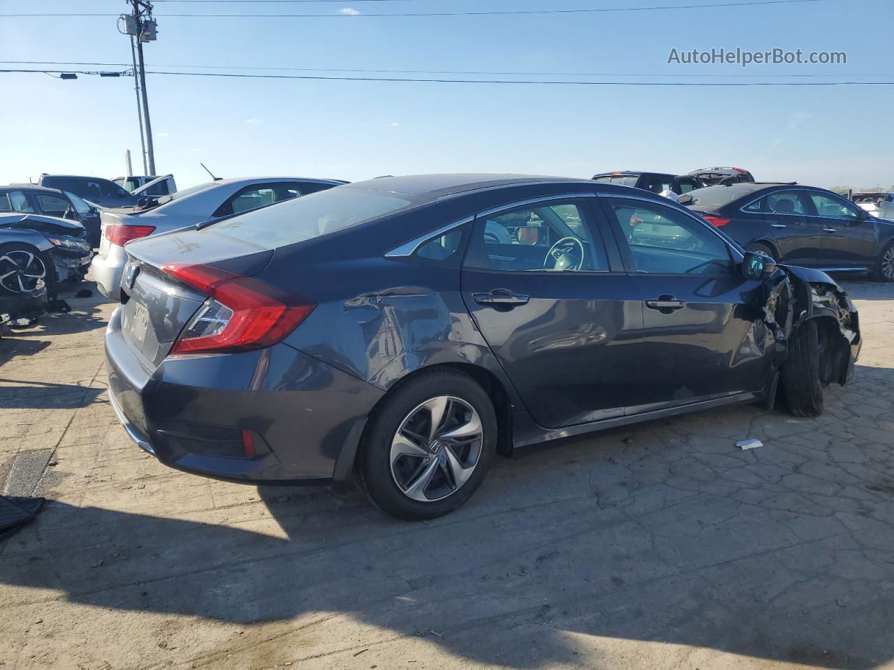 2020 Honda Civic Lx Синий vin: 2HGFC2F68LH521557