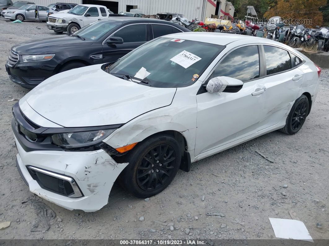 2020 Honda Civic Lx  White vin: 2HGFC2F68LH577739