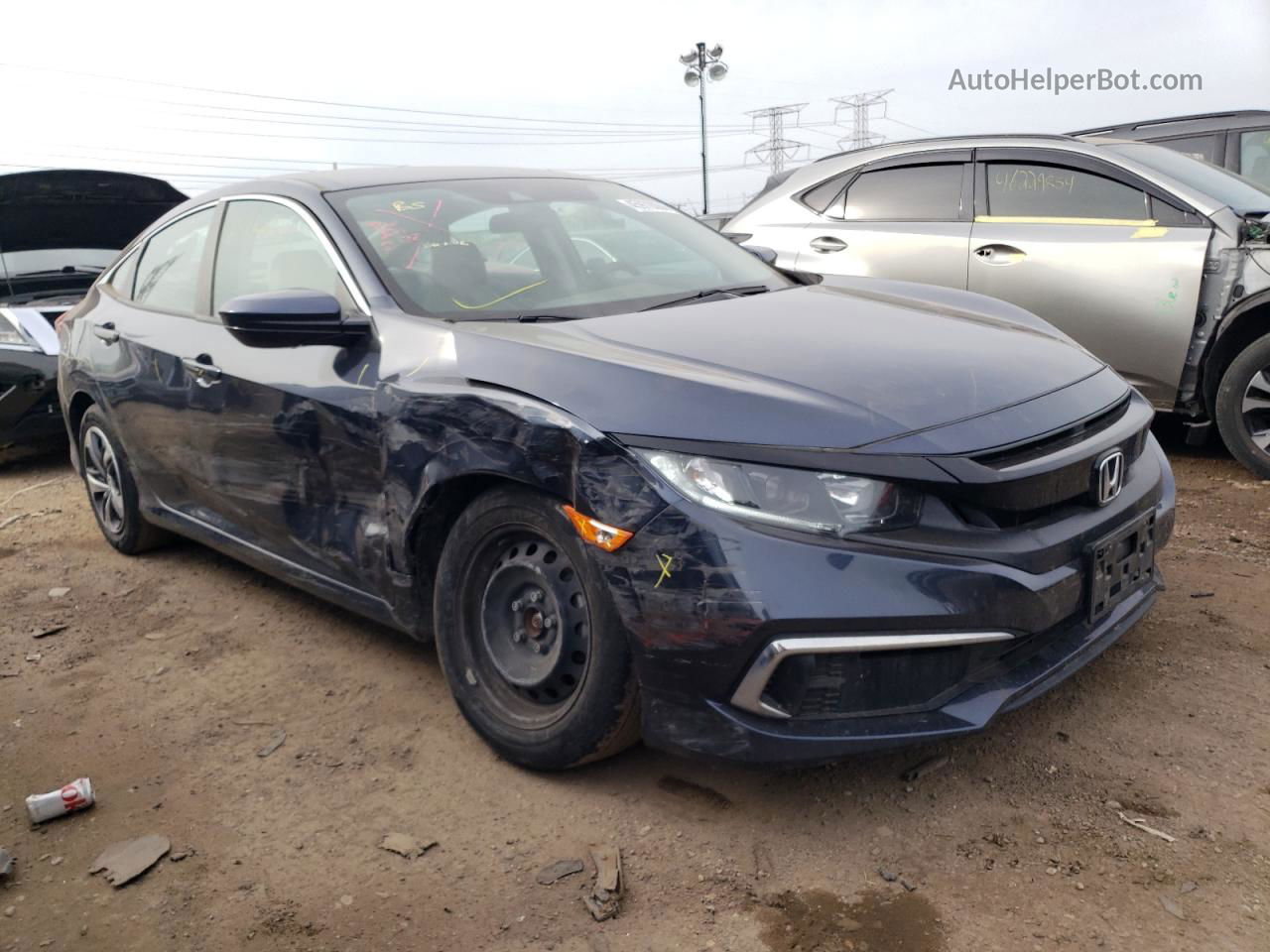 2021 Honda Civic Lx Gray vin: 2HGFC2F68MH522306