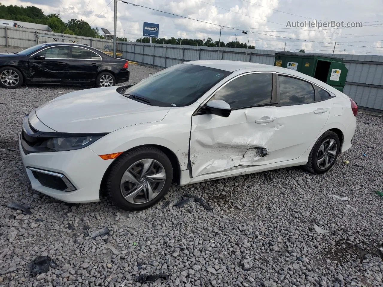 2019 Honda Civic Lx Белый vin: 2HGFC2F69KH507472